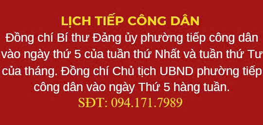 Lịch tiếp công dân